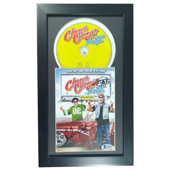 Cheech and Chong Signed Hey Watch This DVD Cover Beckett Framed Autographed